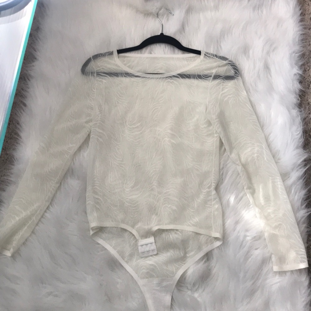 Boutique Sheer zebra print bodysuit